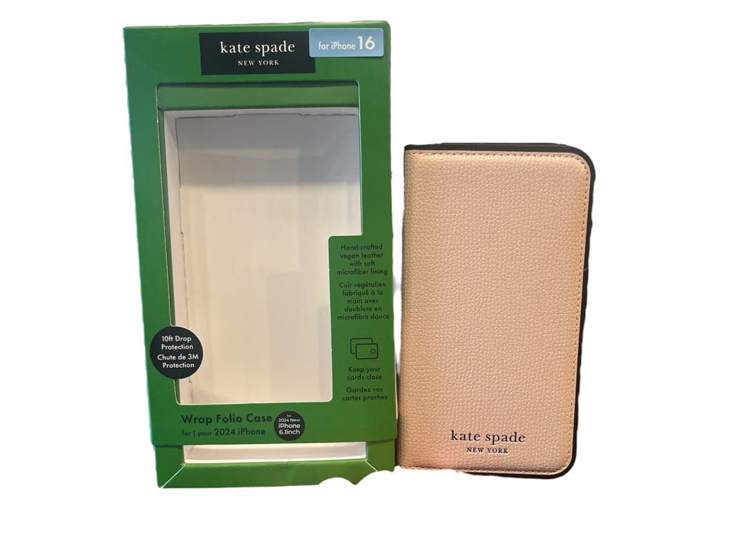 【新品未使用箱付き】iPhone16 手帳型ケース kate spade