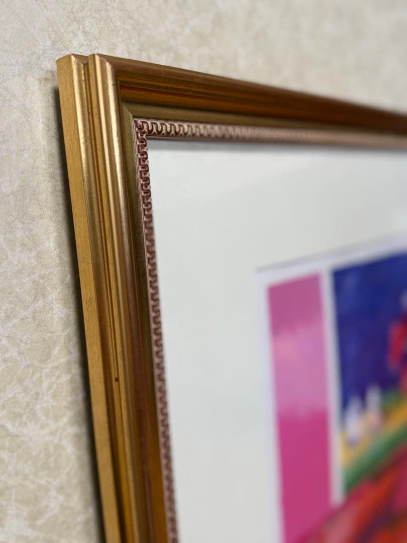 ポール・ギヤマン 花とヴァイオリン リトグラフ 絵画 アート 額縁 壁掛け 絵