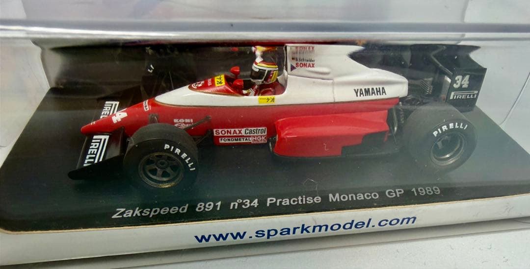 【希少】スパーク 1/43 ザクスピード 891 ヤマハ 1989 モナコGP