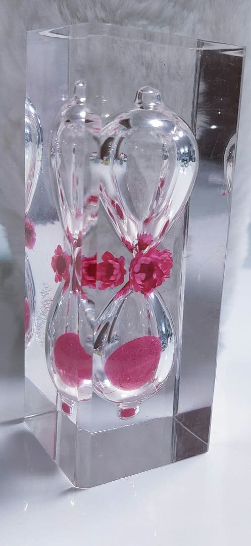 砂時計 硝子 花 195秒 インテリア 北欧 モダン 置物