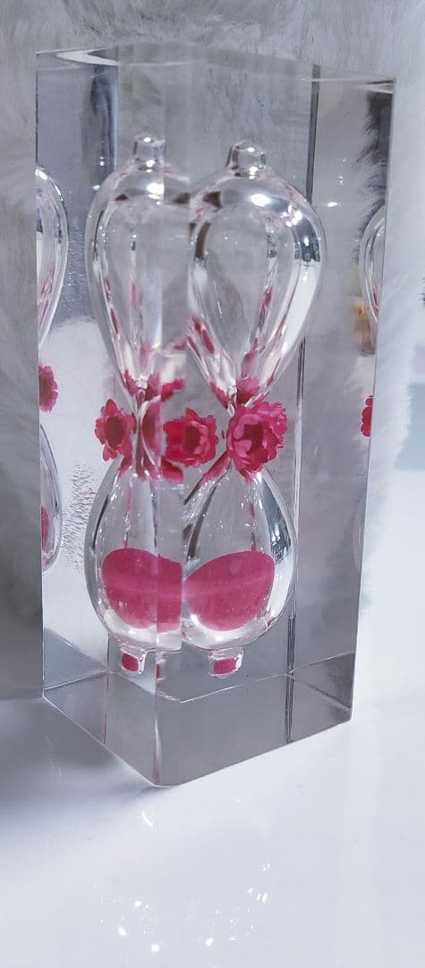 砂時計 硝子 花 195秒 インテリア 北欧 モダン 置物
