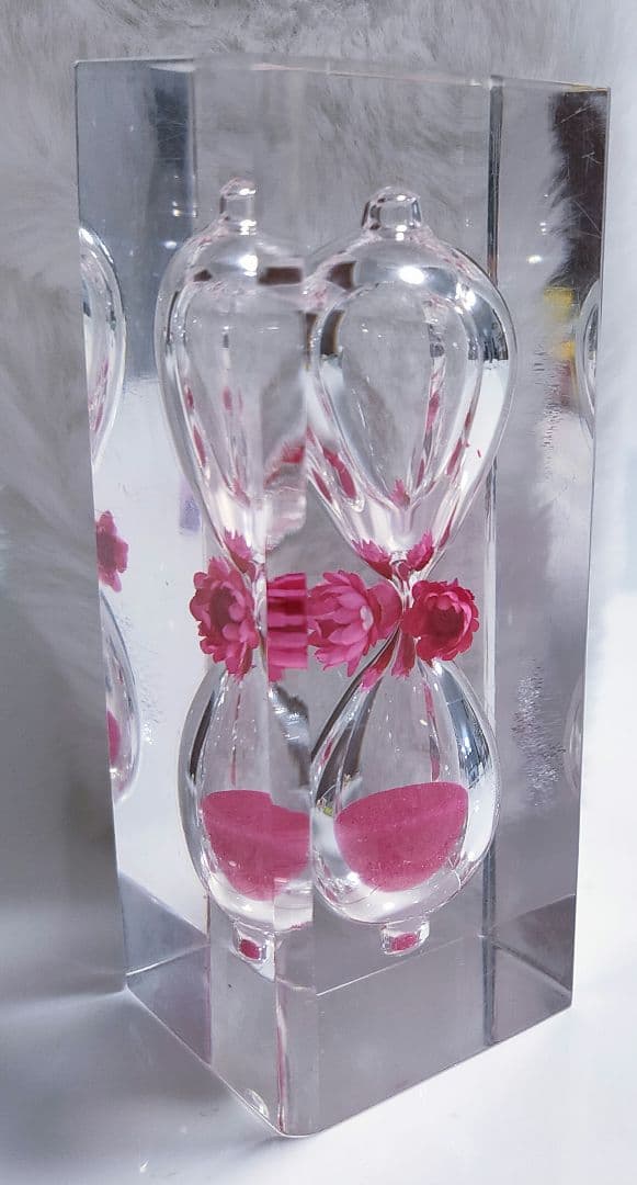 砂時計 硝子 花 195秒 インテリア 北欧 モダン 置物