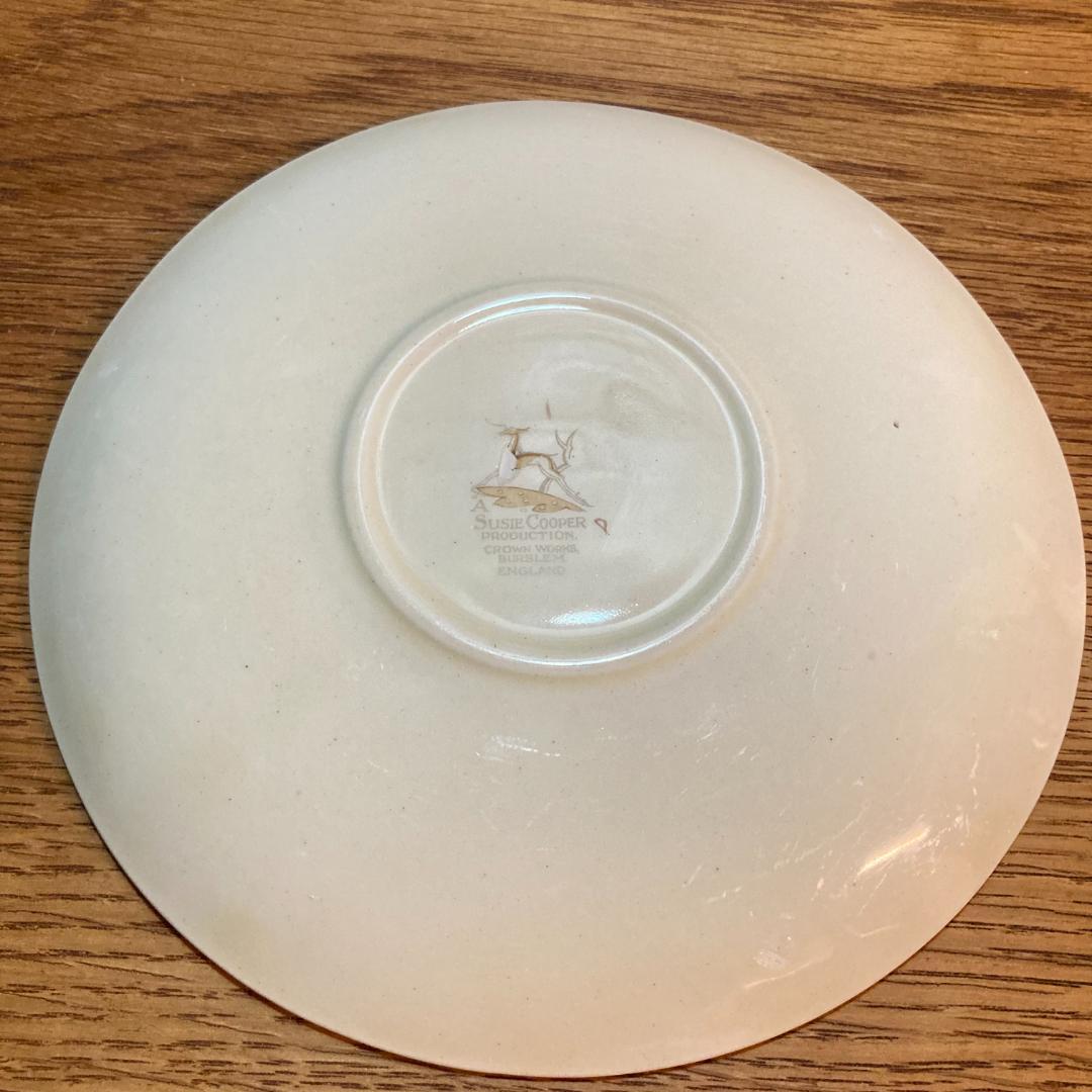 スージークーパー クレッセント スープボウル＆ソーサー 2客 セット ブルー