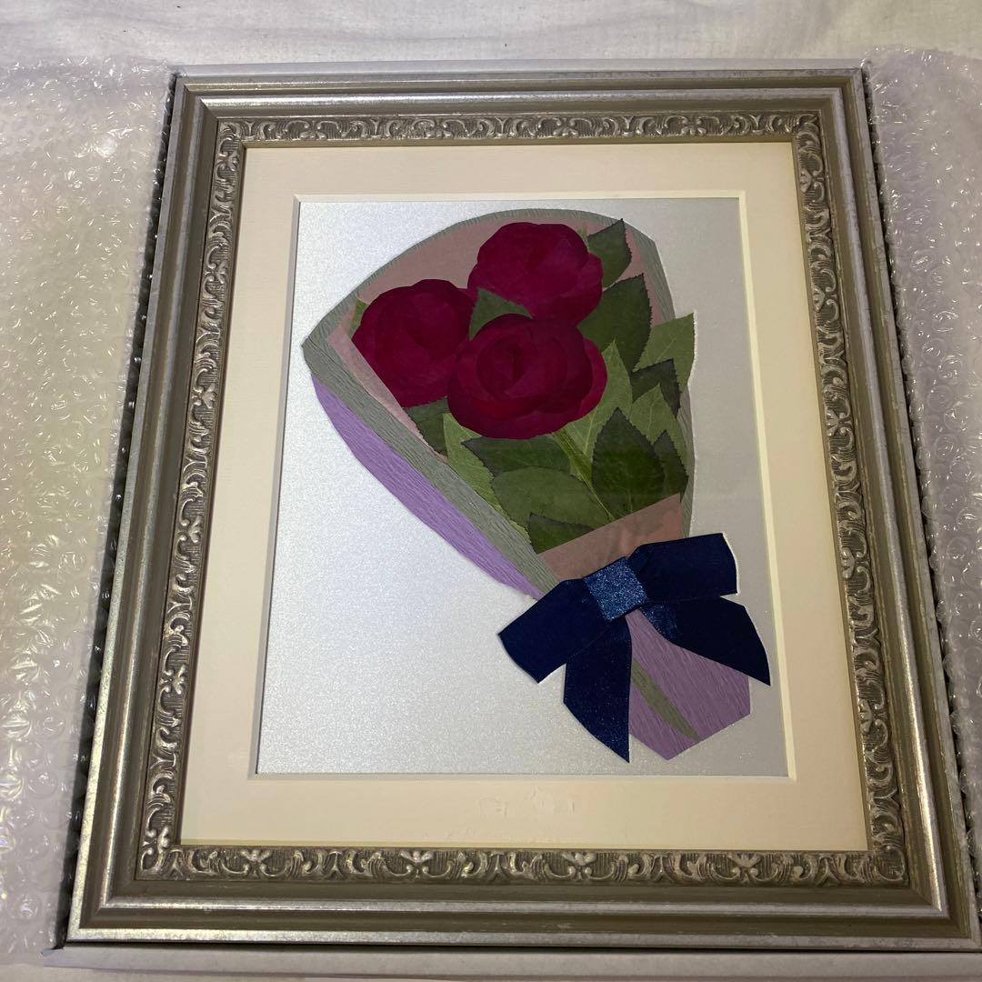 ブーケフレーム　バラの押し花