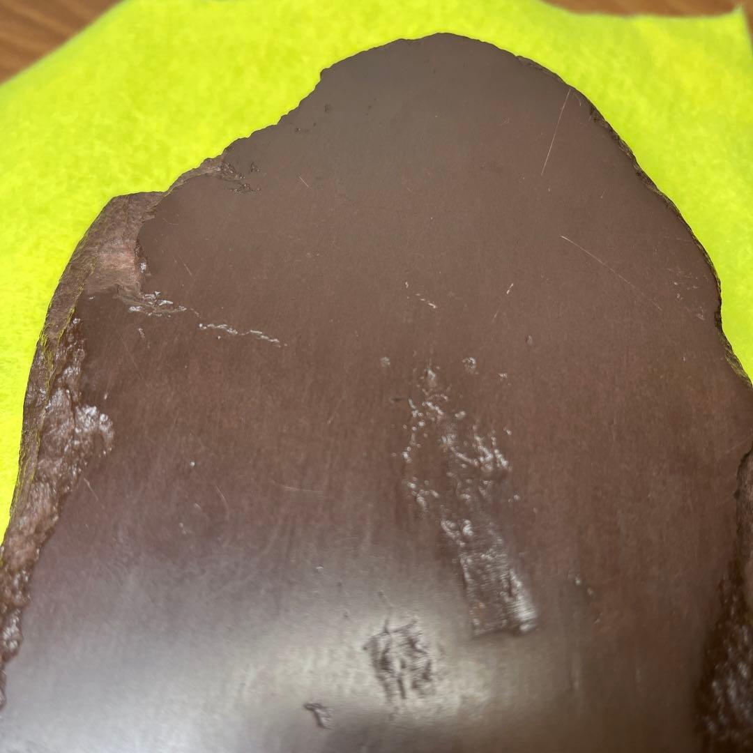 ⭕️赤間硯　牡丹花彫刻入り硯　女性好み　丘の全体に仕上げ塗料を塗布　赤間硯製硯師
