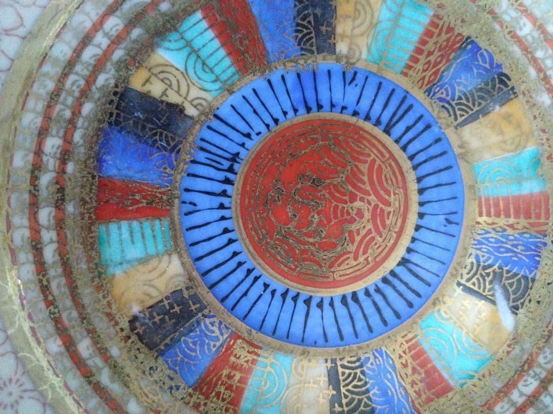 アンティーク　オールドジャパン　千人顔　金彩　ラスター彩　お皿12枚セット