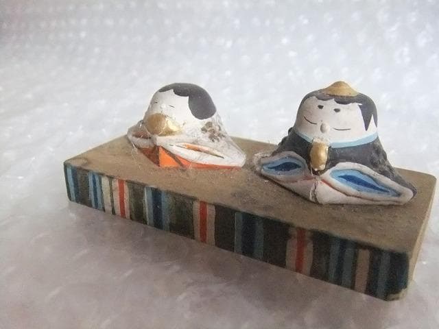 雛人形 骨董品 アンティークな雛 明治 箱無し 小さな雛人形 もしかして松園？