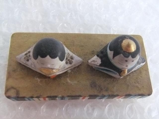 雛人形 骨董品 アンティークな雛 明治 箱無し 小さな雛人形 もしかして松園？