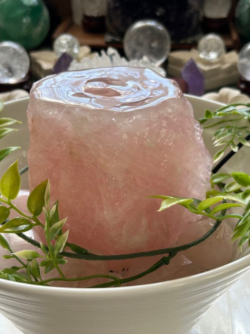 ✨破格✨絶品‼️ローズクオーツ☆噴水☆天然石☆ファウンテン☆秘蔵品☆1459g