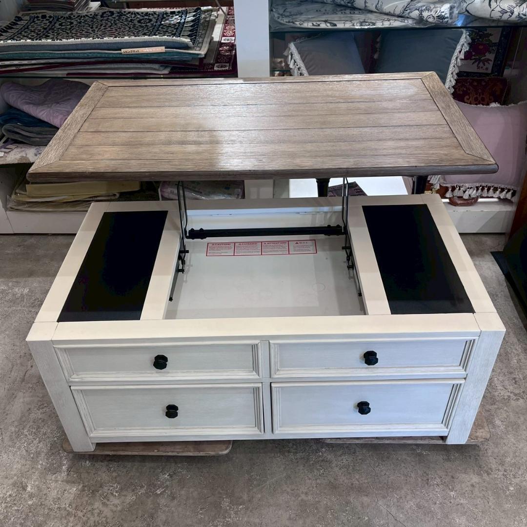 2【定価10万】 アシュレイ リフトトップテーブル フレンチカントリー テーブル