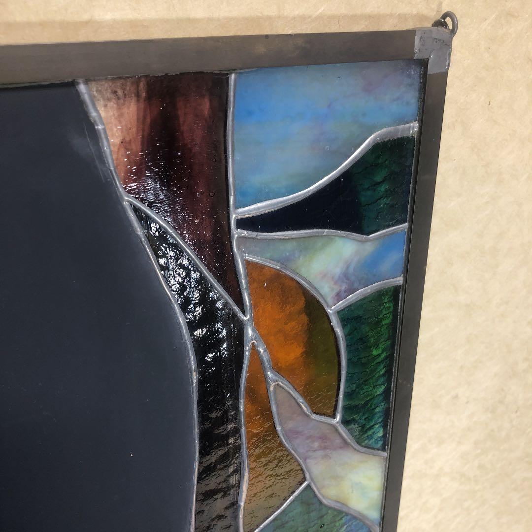 ステンドグラス鏡一体型壁掛け