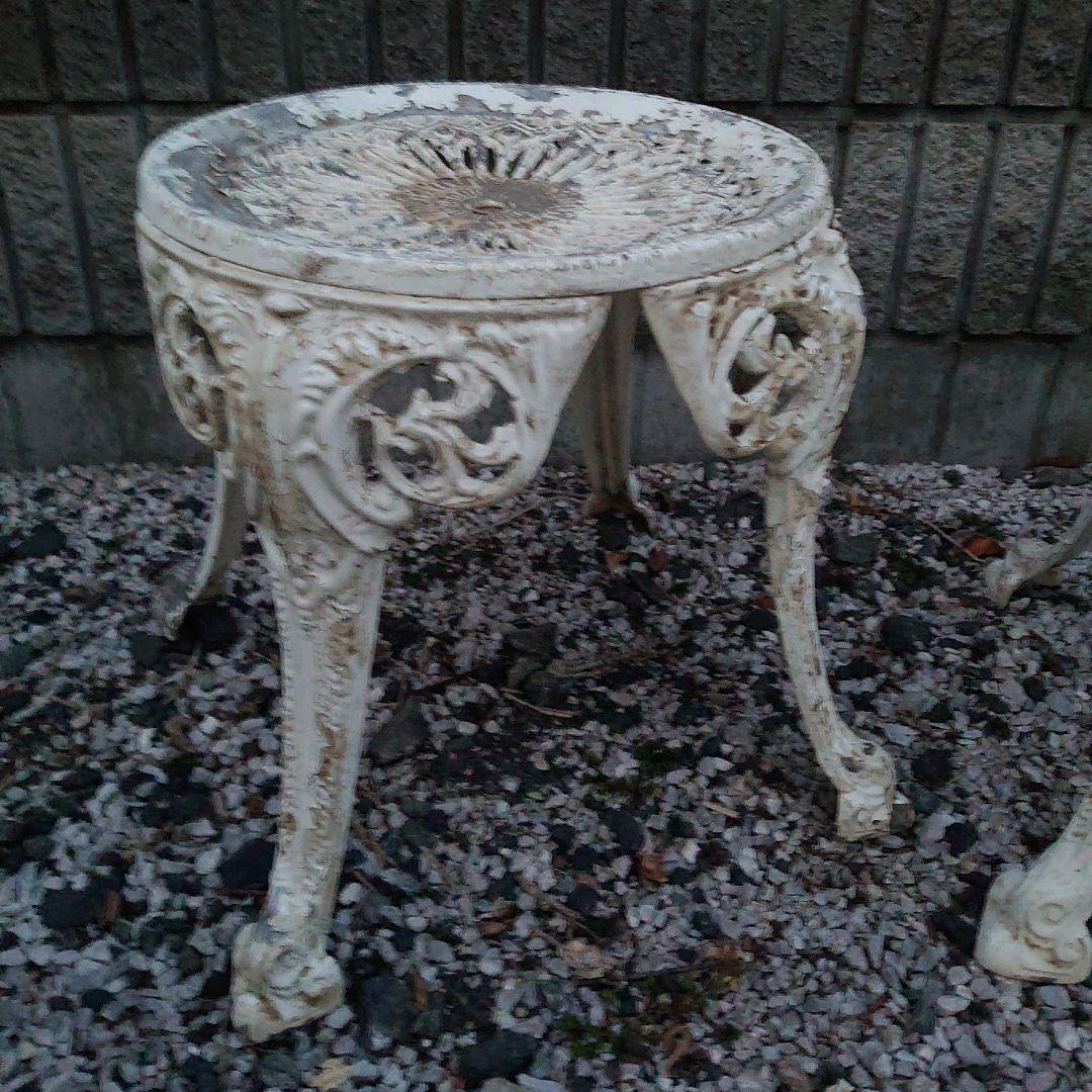 2脚セット Garden stool ガーデン スツール チェア ホワイト系