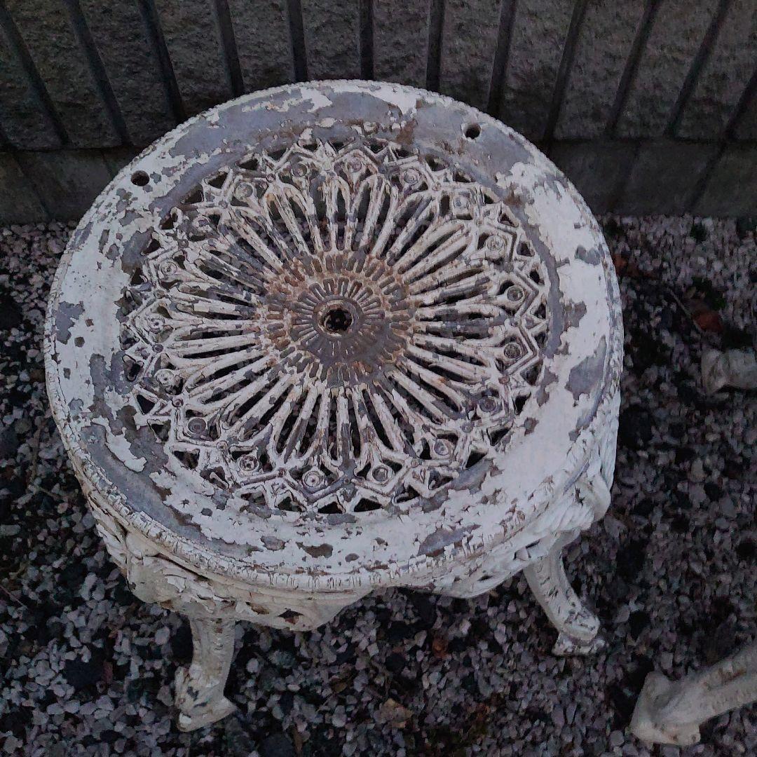 2脚セット Garden stool ガーデン スツール チェア ホワイト系