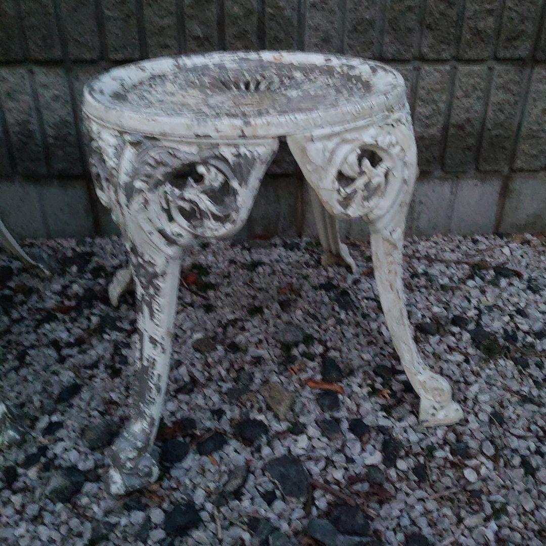 2脚セット Garden stool ガーデン スツール チェア ホワイト系