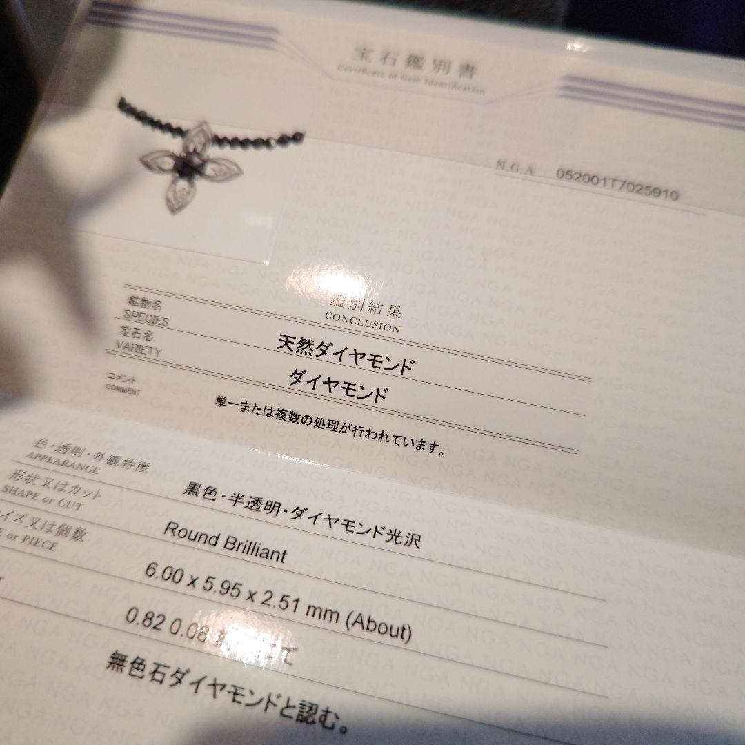 ブラックダイヤモンドネックレス/20カラット