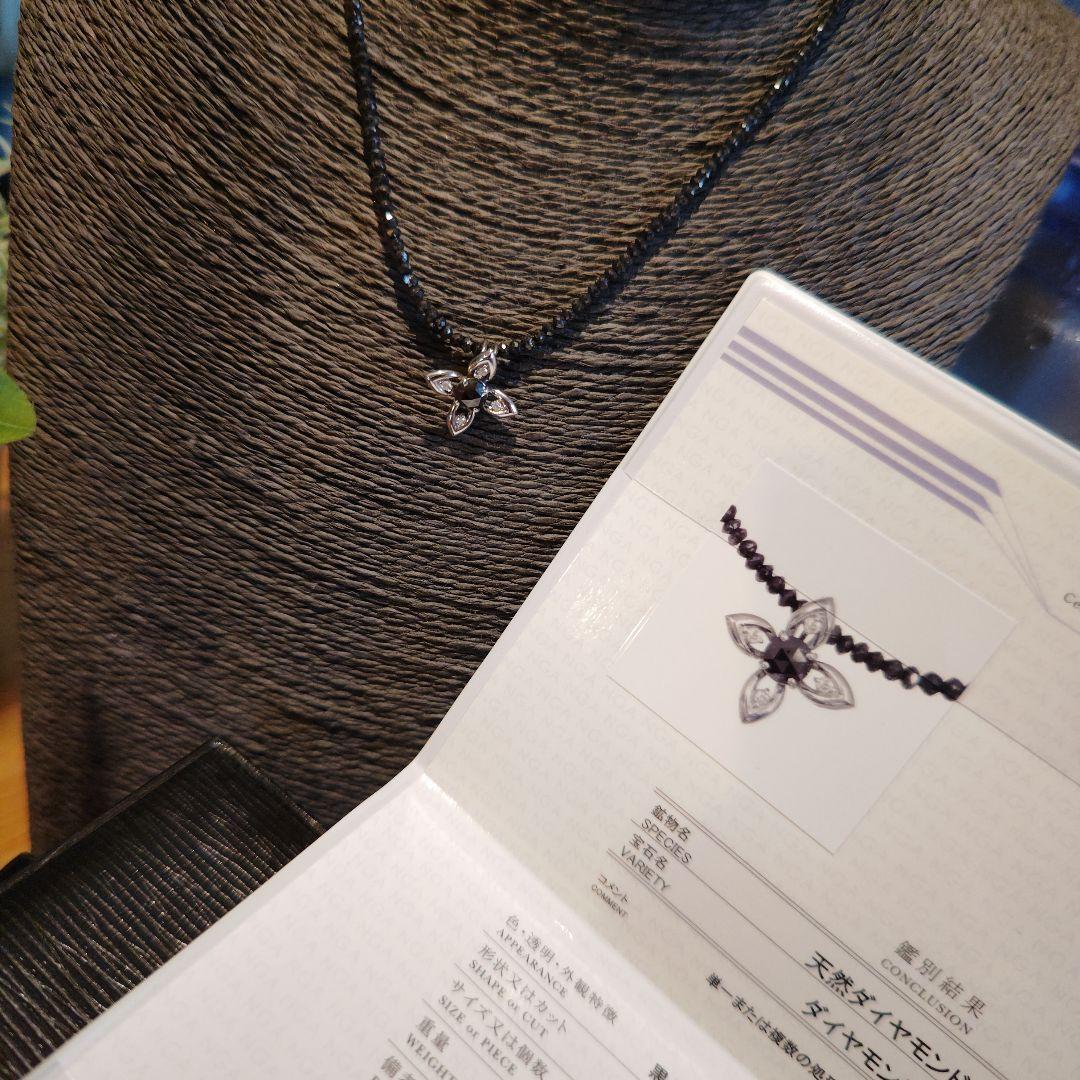 ブラックダイヤモンドネックレス/20カラット