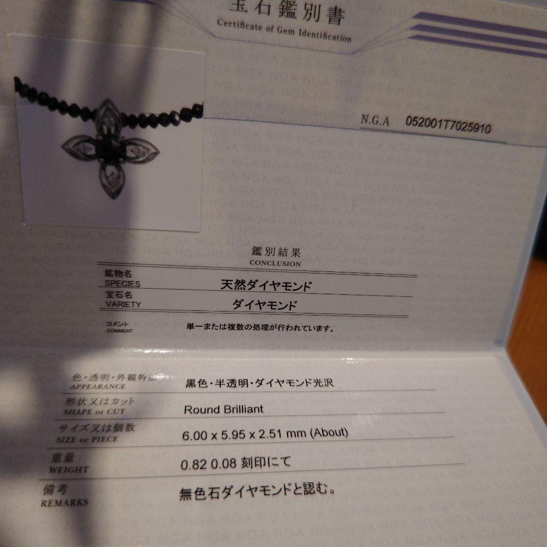 ブラックダイヤモンドネックレス/20カラット