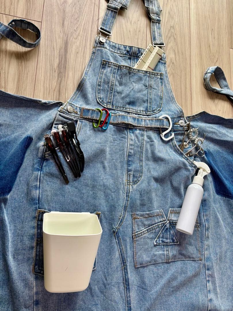 美容師　デニムエプロン
