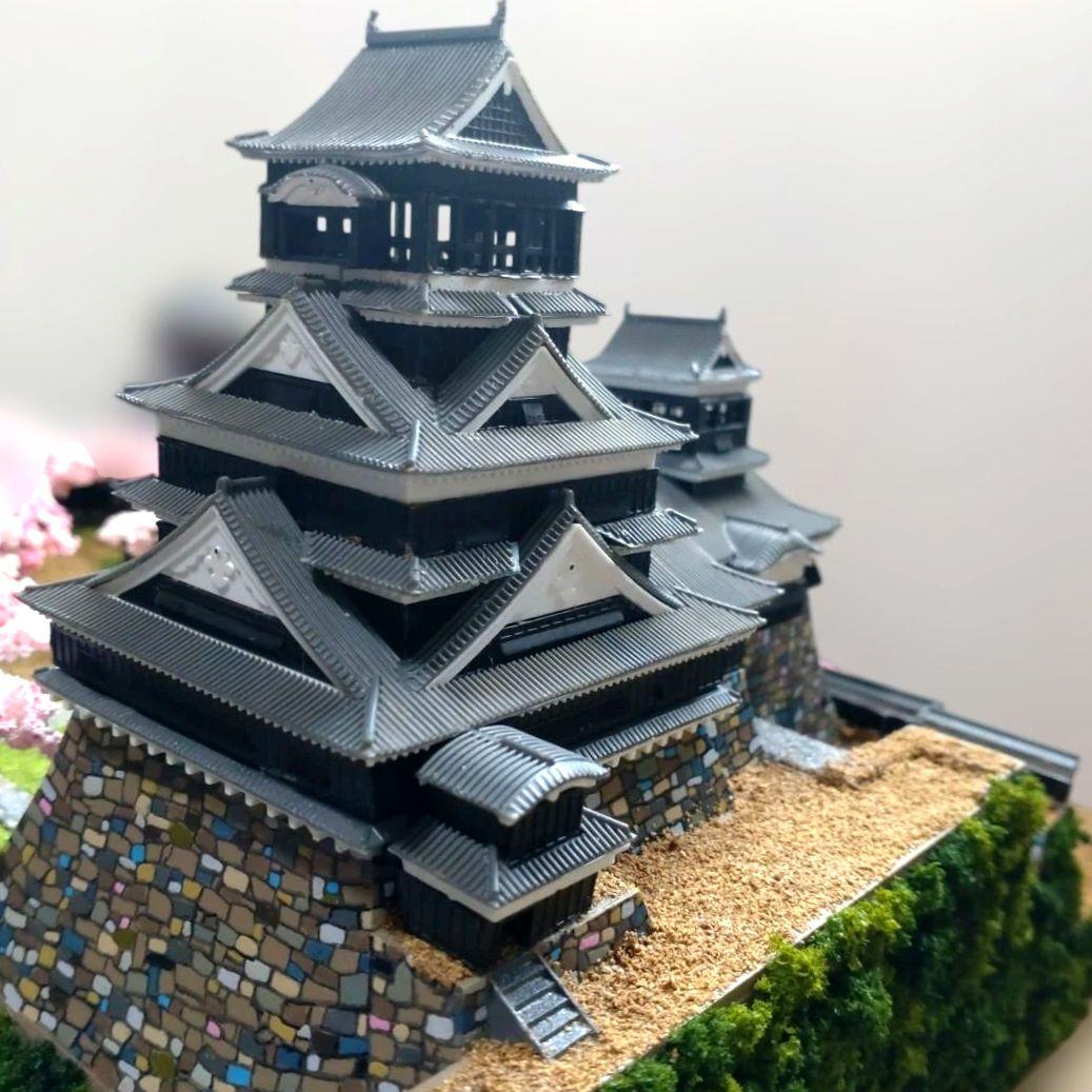 熊本城　春（桜）バージョン　プラモデル　組立済完成品