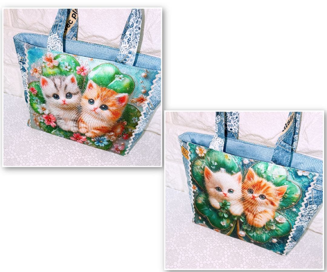 ミニトートバック&ポーチ♡にゃんこ