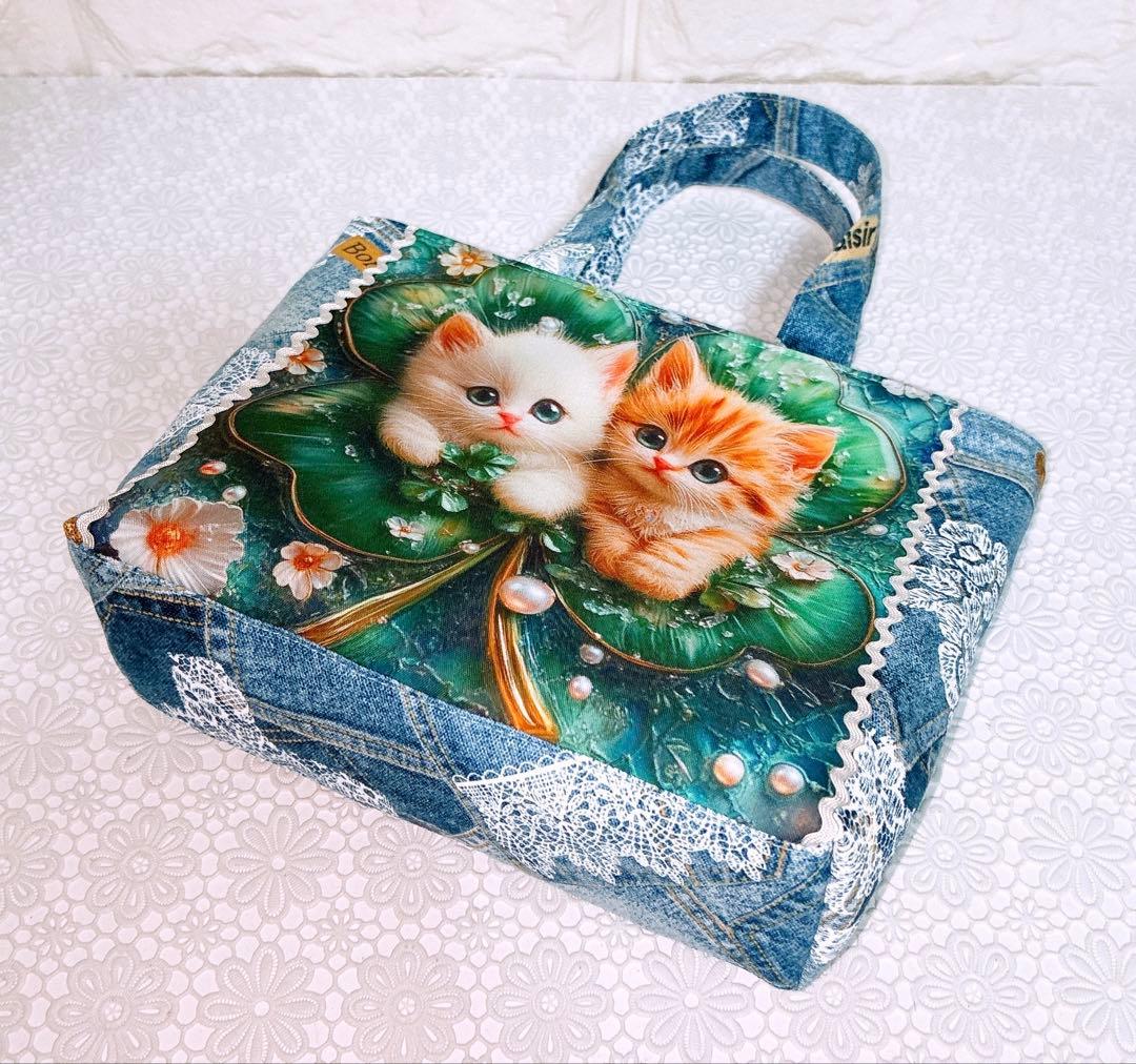 ミニトートバック&ポーチ♡にゃんこ