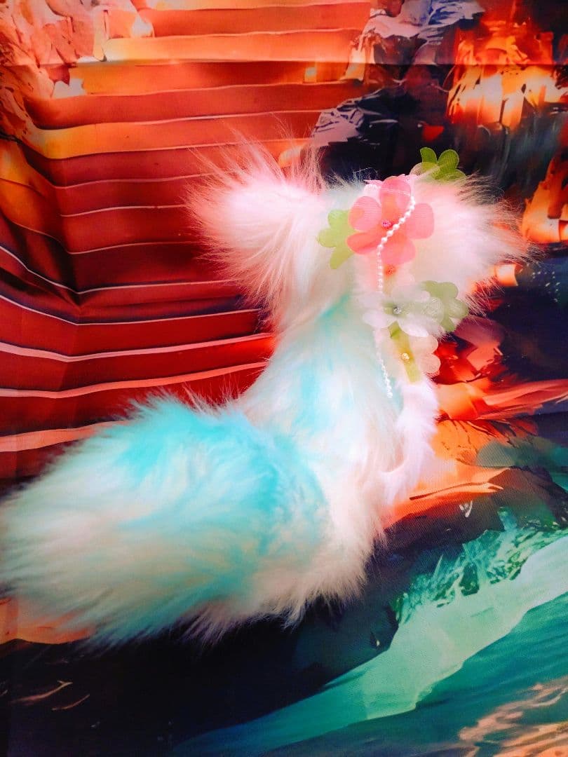 水魔法の狐アートドールartdollハンドメイドぬいぐるみキツネFantasy猫