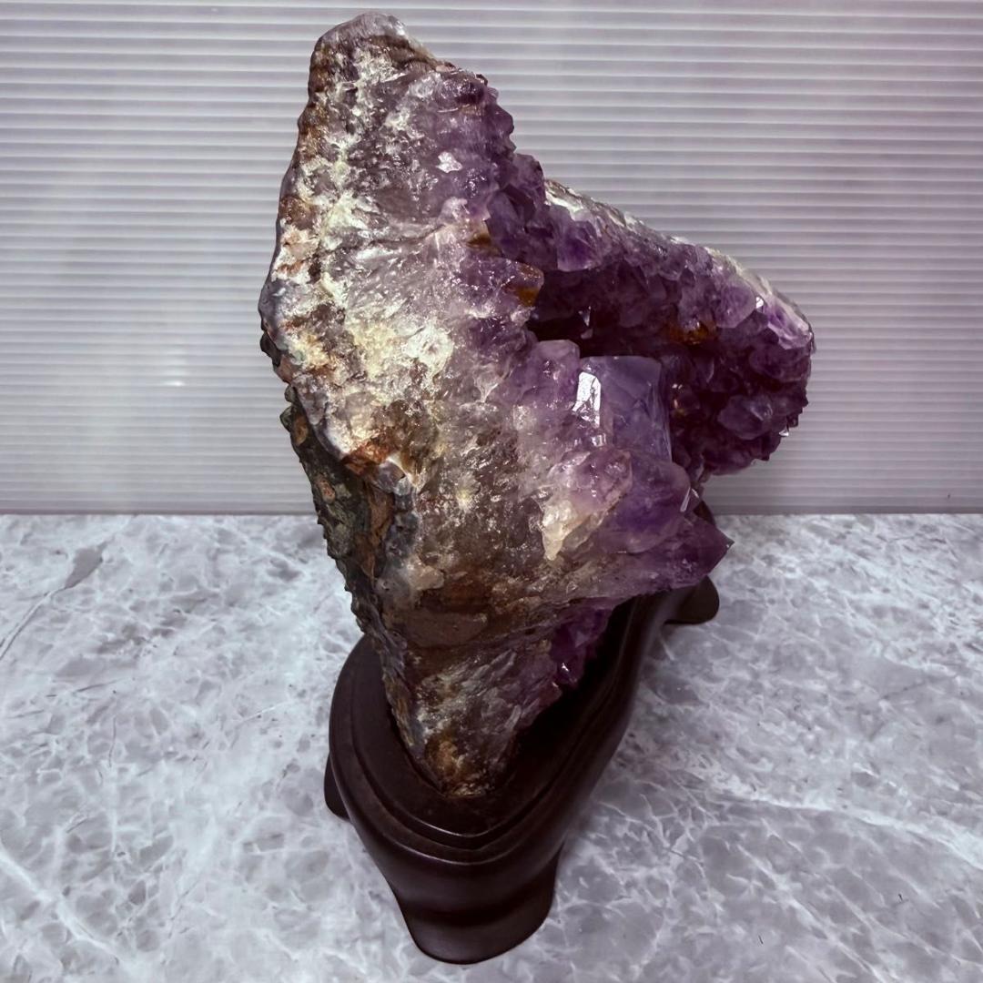 アメジストドーム　アメジストカペーラ　パワーストーン　天然石　専用台座付き　財運