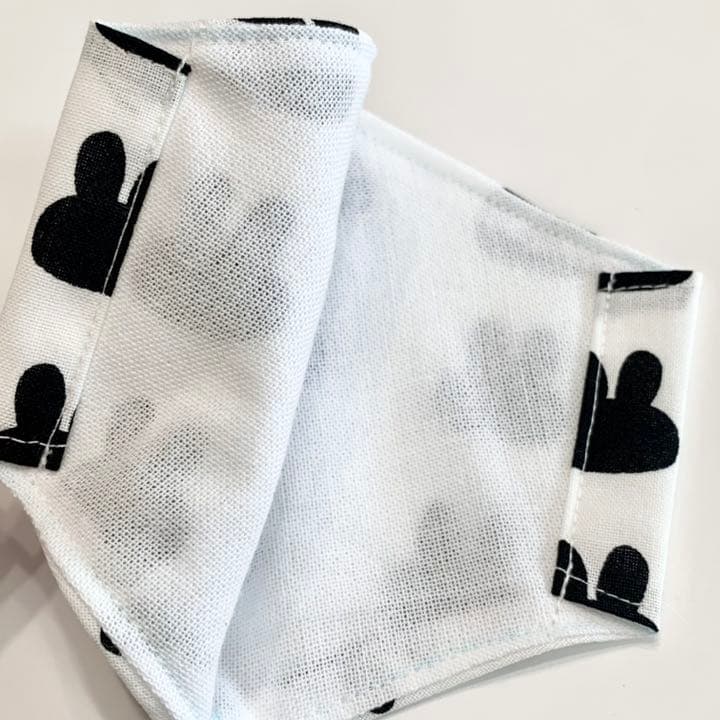 No.124 オーダーマスク　うさぎ　シルエット　ホワイト　おまとめ割