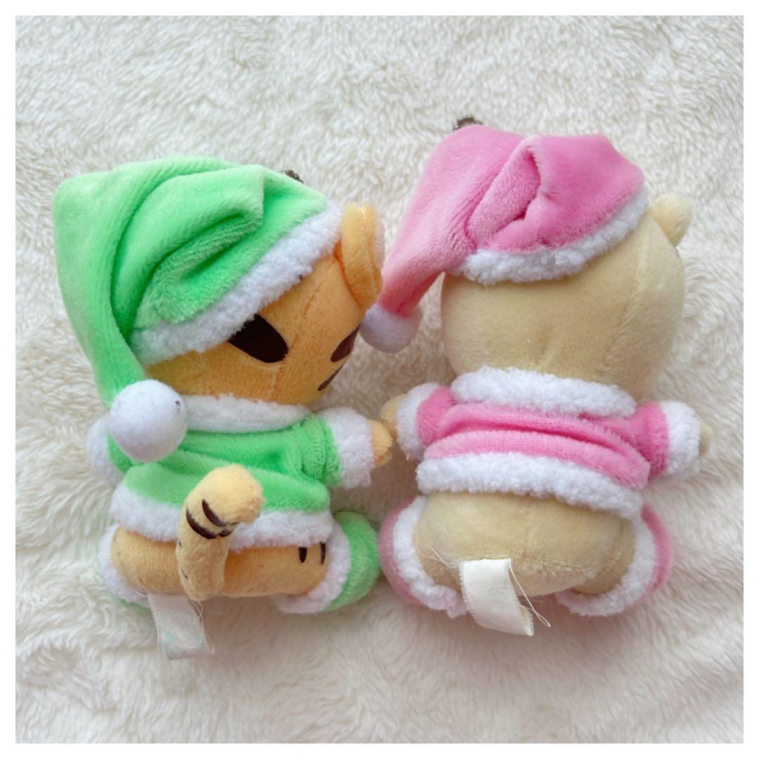 平成レトロ プーさん ティガー サンタ ぬいぐるみ マスコット キーホルダー