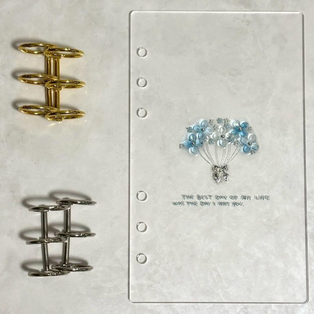 ✨くまくま ✨A6 アクリルレジンバインダー　リング付き×2セット