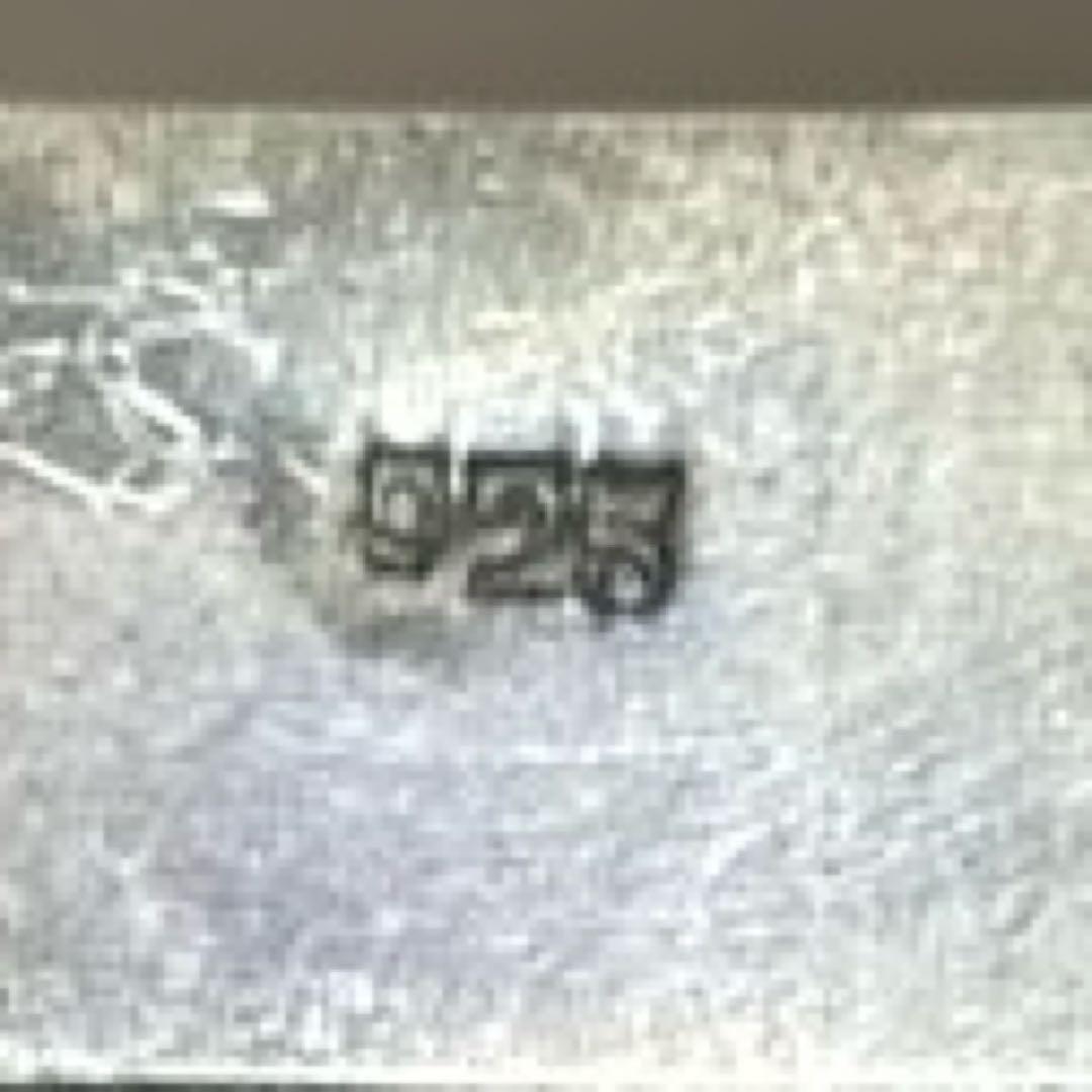 ビンテージビンテージシルバー×ガルーシャ(エイ革) バングル925刻印有り37g