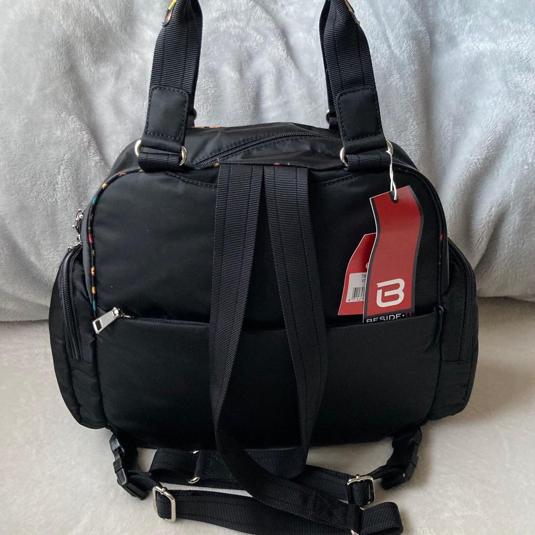 【新品】beside-u　ビサイユ　2way　マザーズバック　ジム用　ブラック