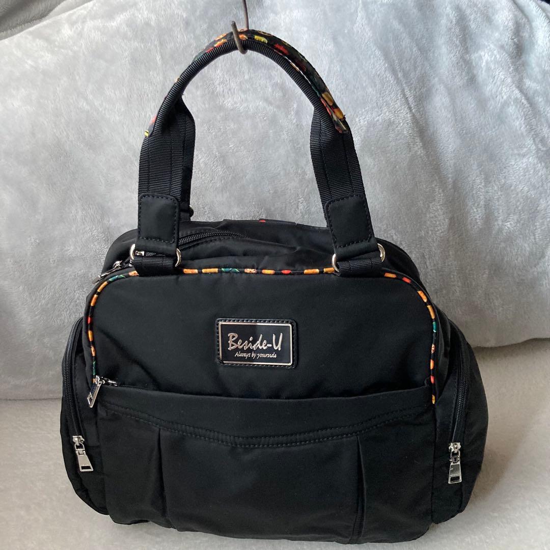 【新品】beside-u　ビサイユ　2way　マザーズバック　ジム用　ブラック