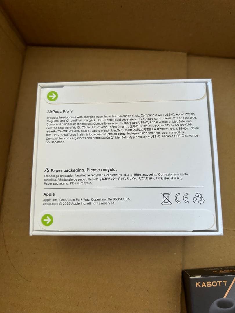 未使用　国内正規品　AppleAirPodsPro3 イヤーピース　ケース付き