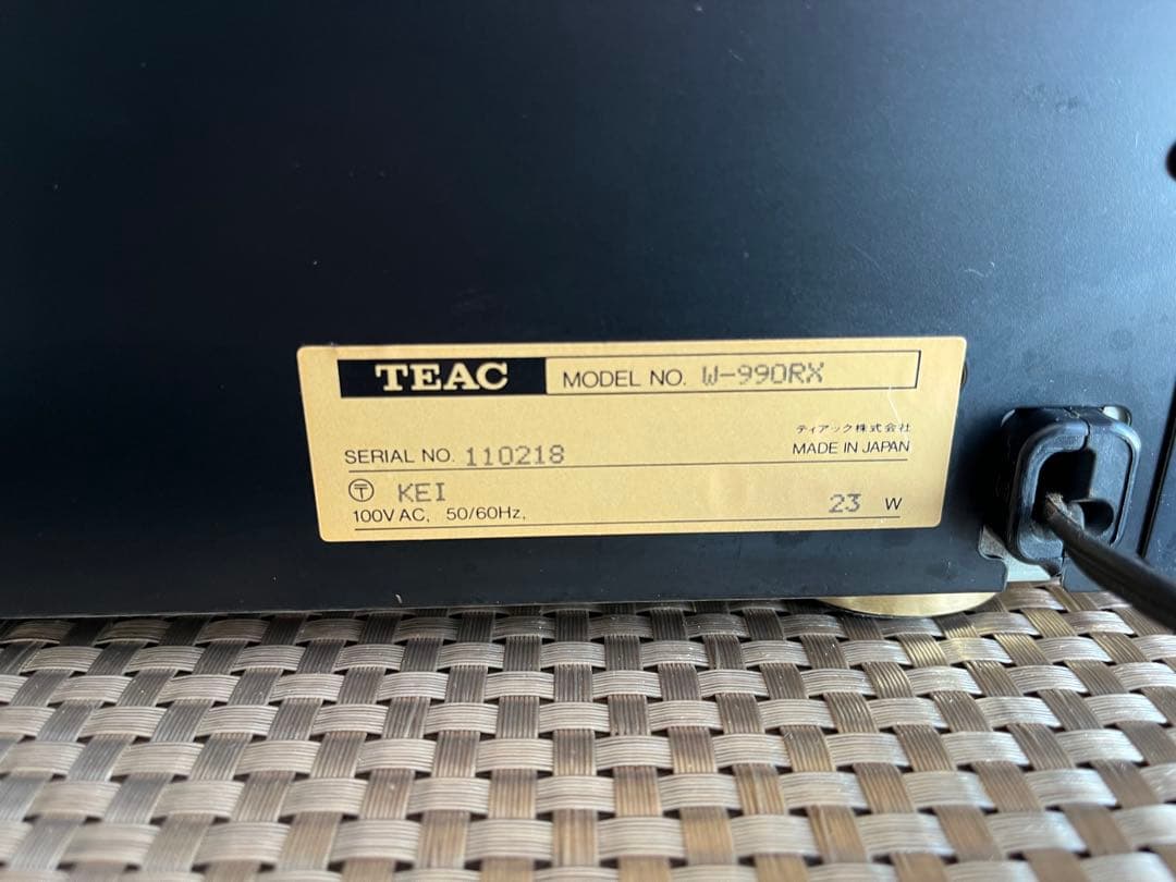 TEAC W-990RX ステレオダブルリバースカセットデッキ 中古 動作品