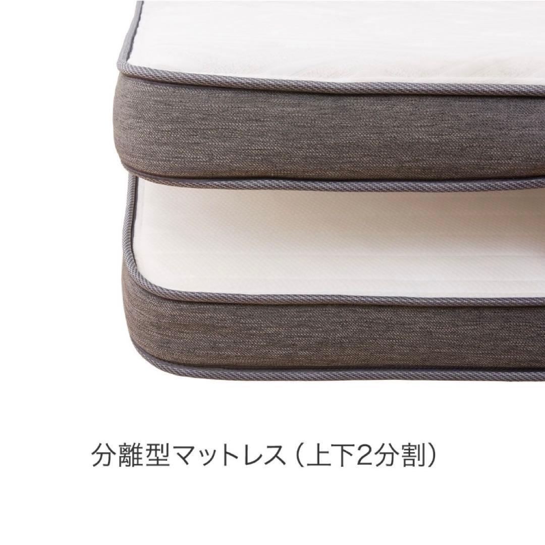 【美品3点】シングルベッドフレームブラウン、引き出し付き、シングルマットレス付き