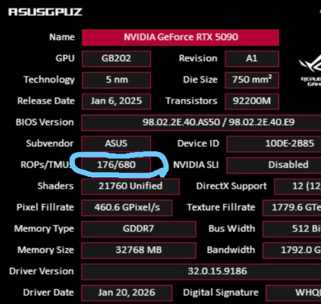 ASUS ROG ASTRAL LC RTX5090 OC 32GB 水冷