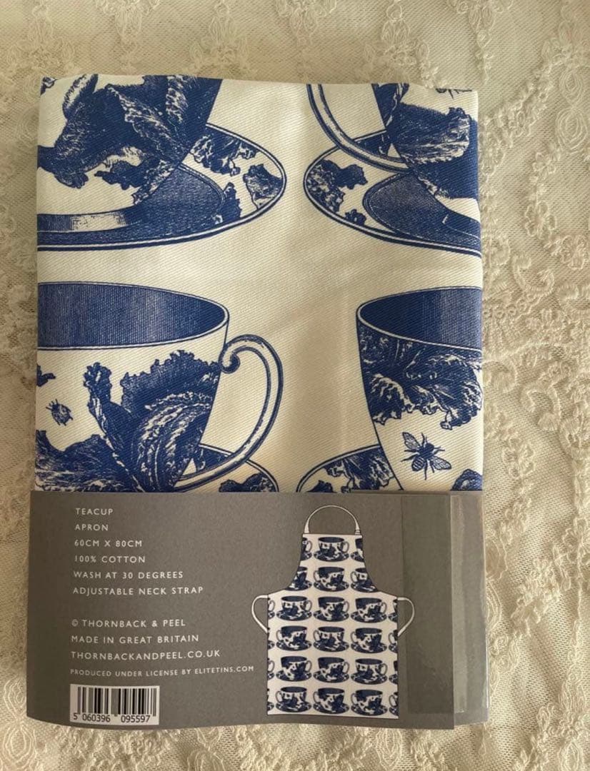 イギリス製　新品　ソーンバックアンドピール　ティーカップエプロン