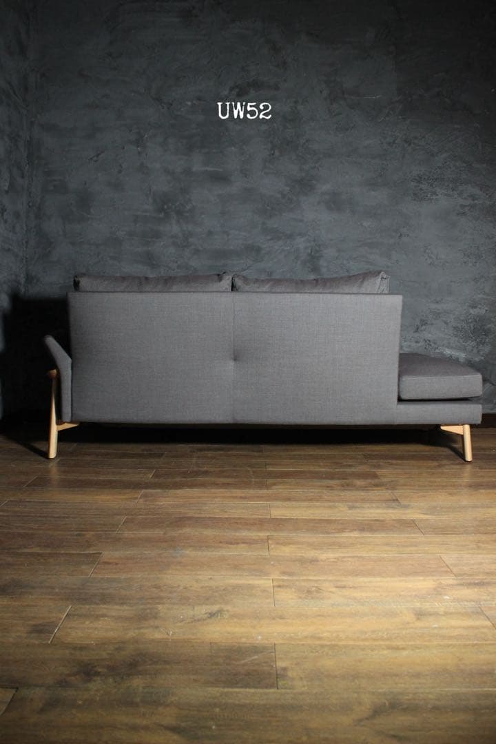 全国送無料、首都圏2.4万割引〜UW52 36万 総フェザー 3人掛け ソファ