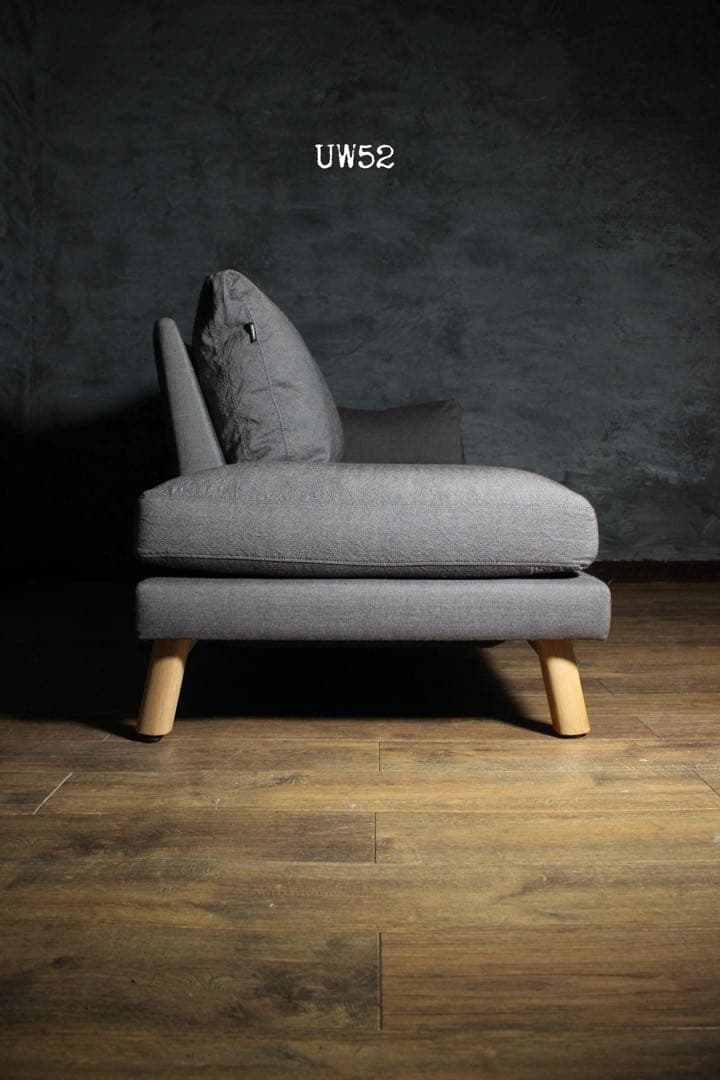 全国送無料、首都圏2.4万割引〜UW52 36万 総フェザー 3人掛け ソファ