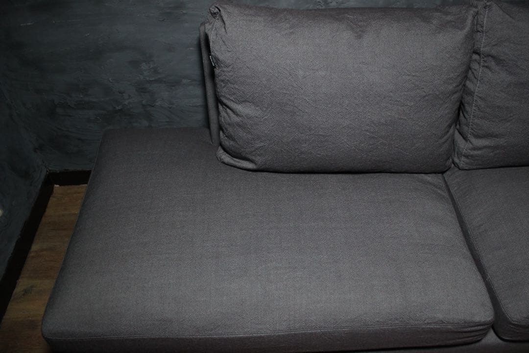 全国送無料、首都圏2.4万割引〜UW52 36万 総フェザー 3人掛け ソファ