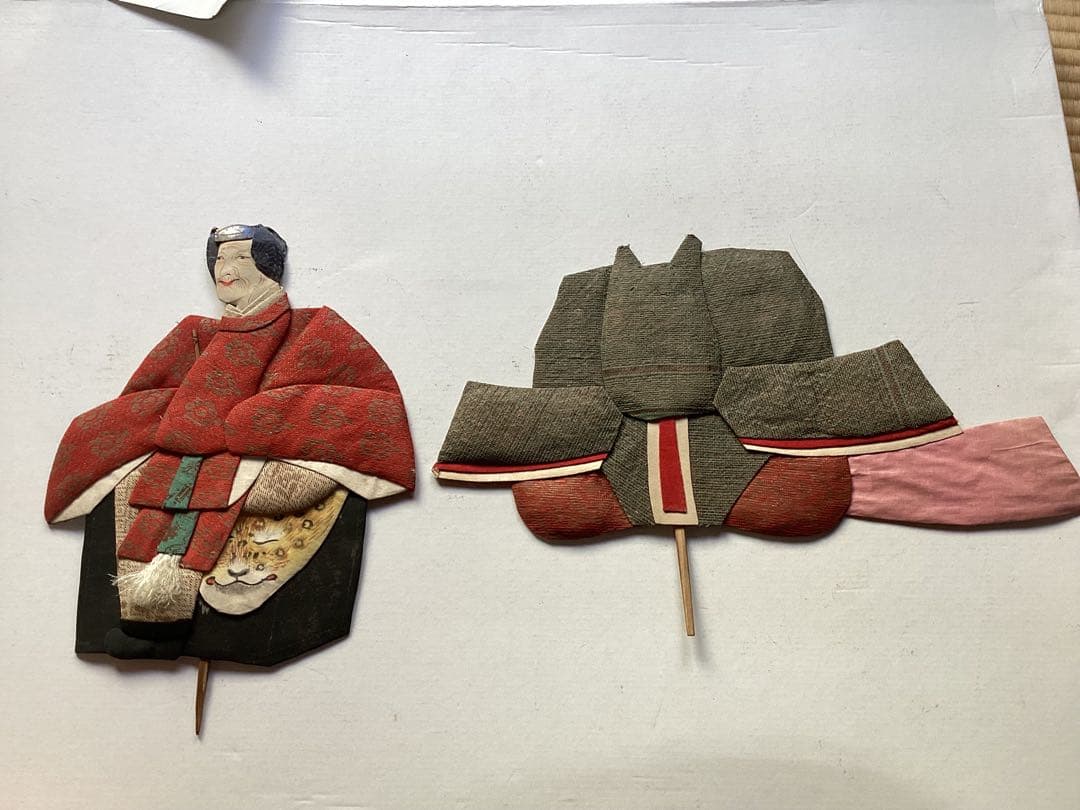 明治時代　古作　松本押絵　１８点　伝統工芸　縮緬　 浮世絵