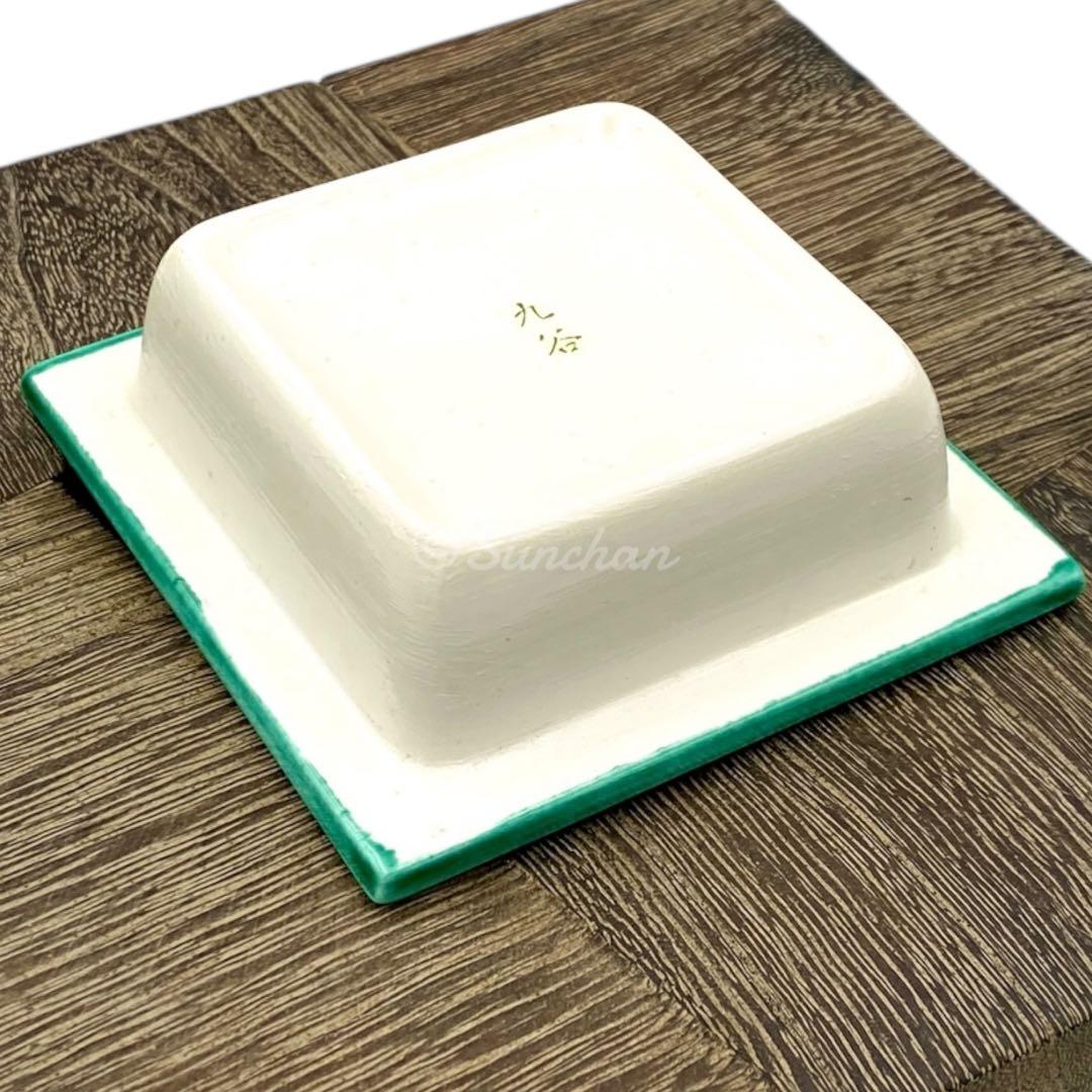 【未使用品】 九谷焼 天然木工芸と九谷焼陶磁器の灰皿 古美術品 骨董品 高島屋