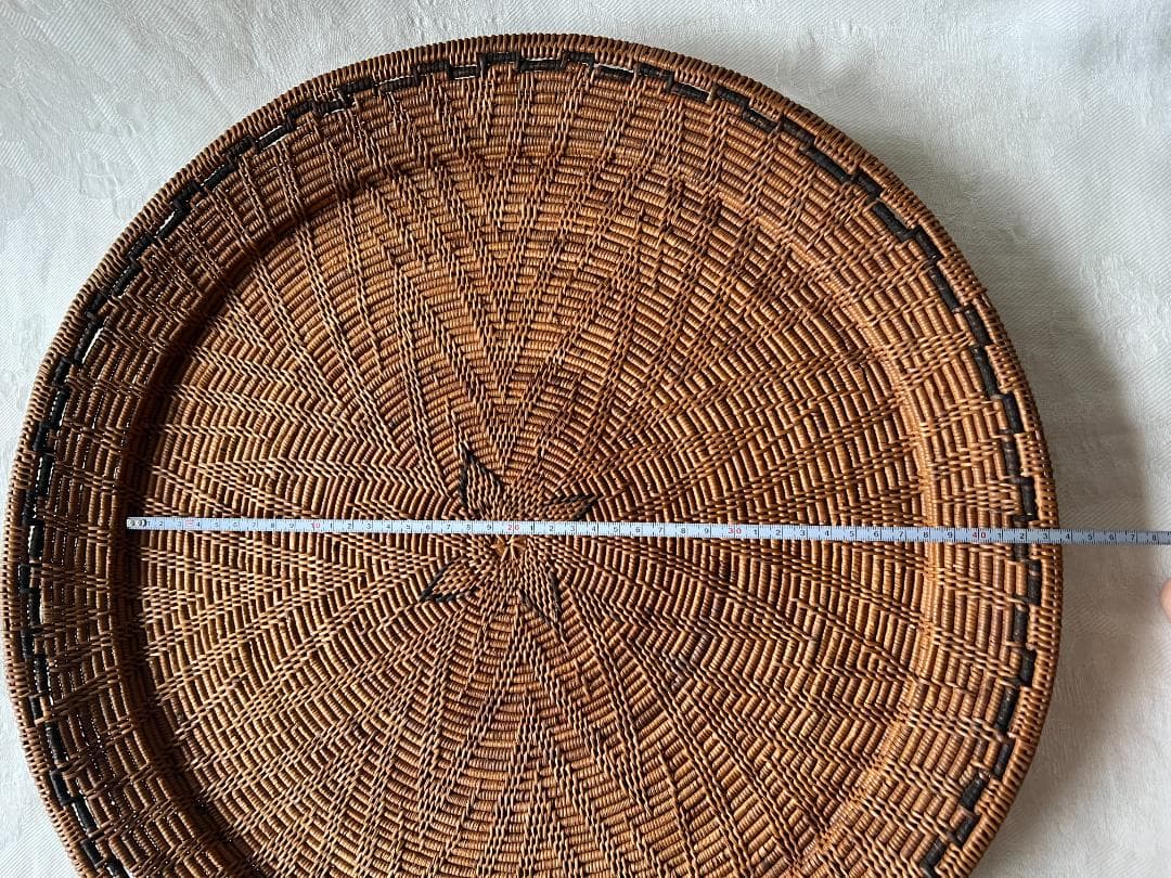 アタ製品　大判トレイ　幾何学模様　径約48cm