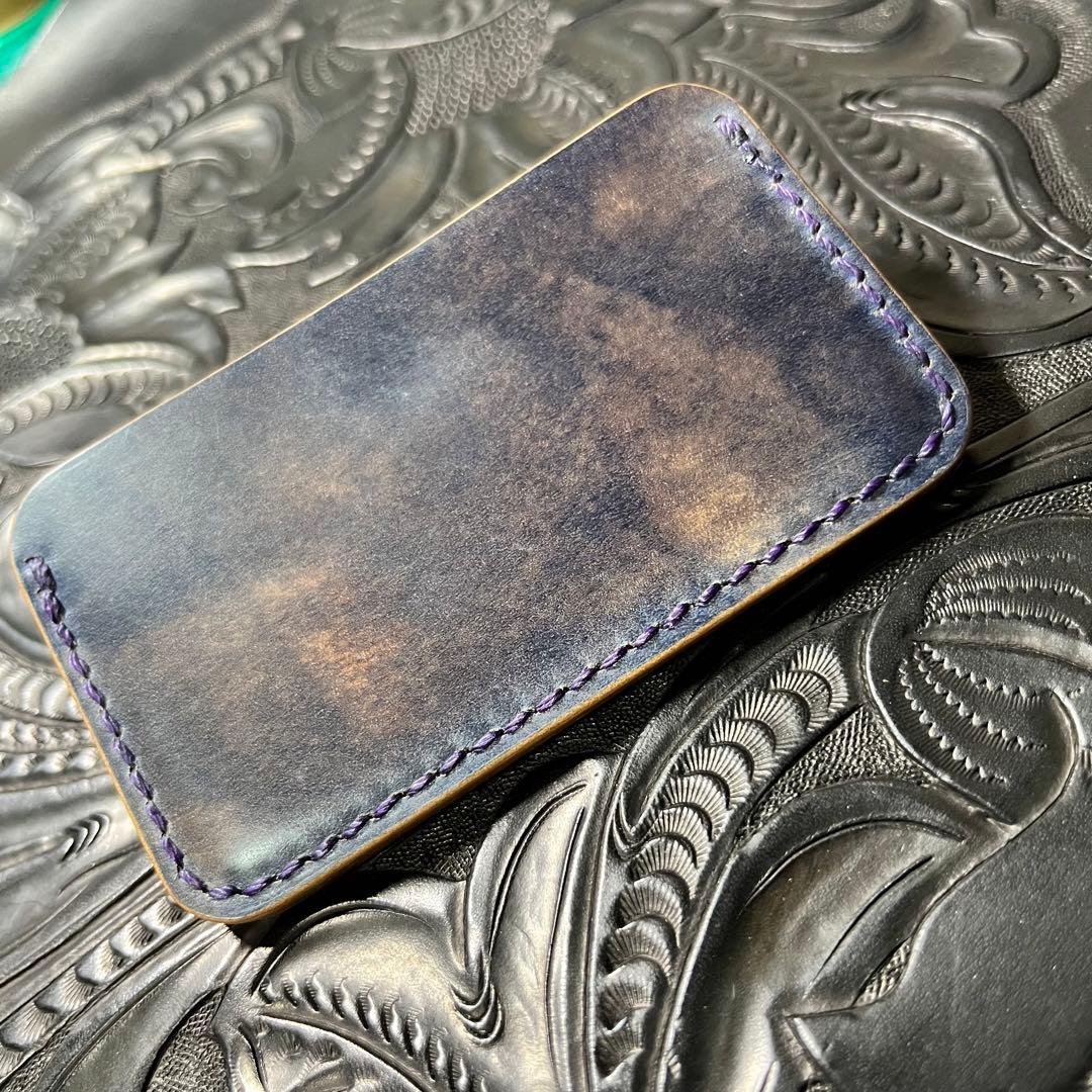 コードバン　カードケース、レザークラフト、馬革、ハンドメイド、ファッション