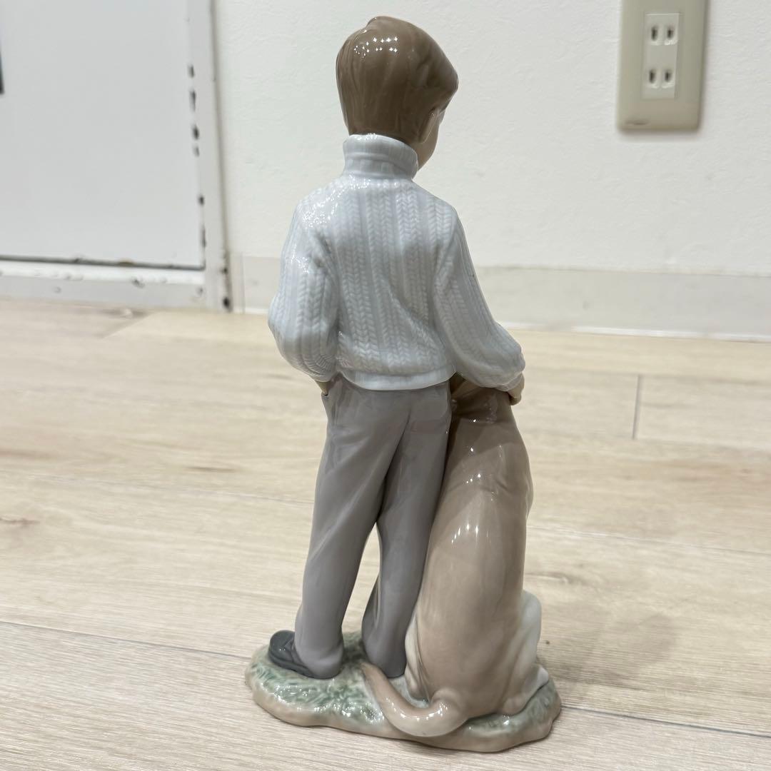美品 リヤドロ フィギュリン 人気作 僕の親友 男の子 愛犬 LLADRO
