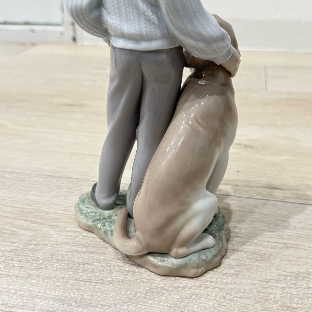 美品 リヤドロ フィギュリン 人気作 僕の親友 男の子 愛犬 LLADRO