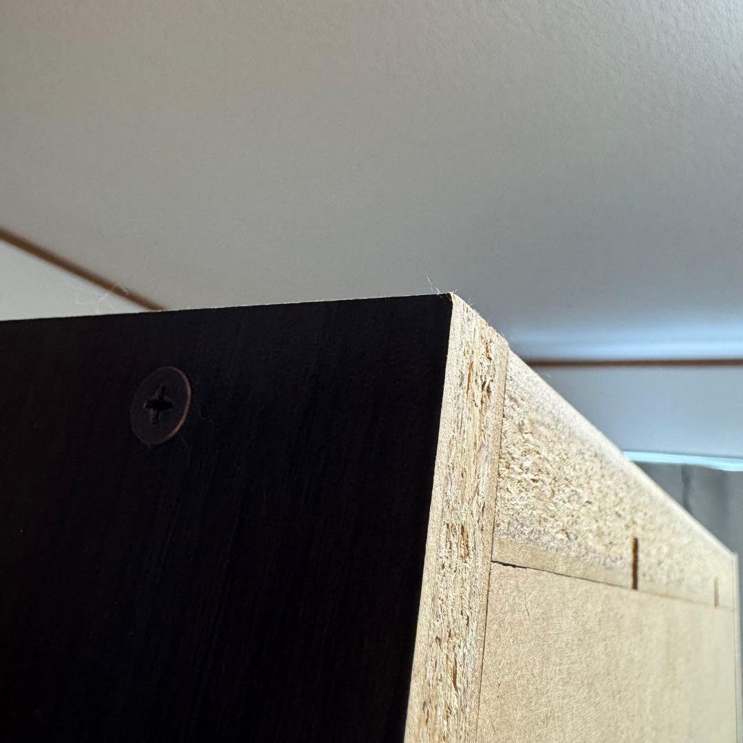 日本製 ぼん家具／木製スライド本棚 漫画 DVD 隙間 引き出し棚×2収納ボード