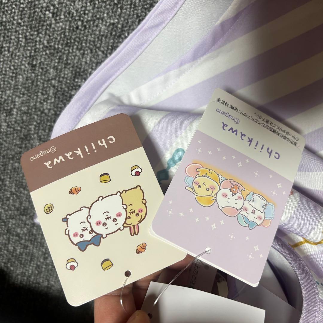 ちいかわ　保育士　エプロン　ポリエステル　パン　先生　うさぎ　ハチワレ　パン