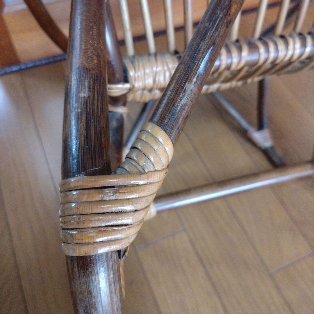 ラタン製アーチ型背もたれミニチェア